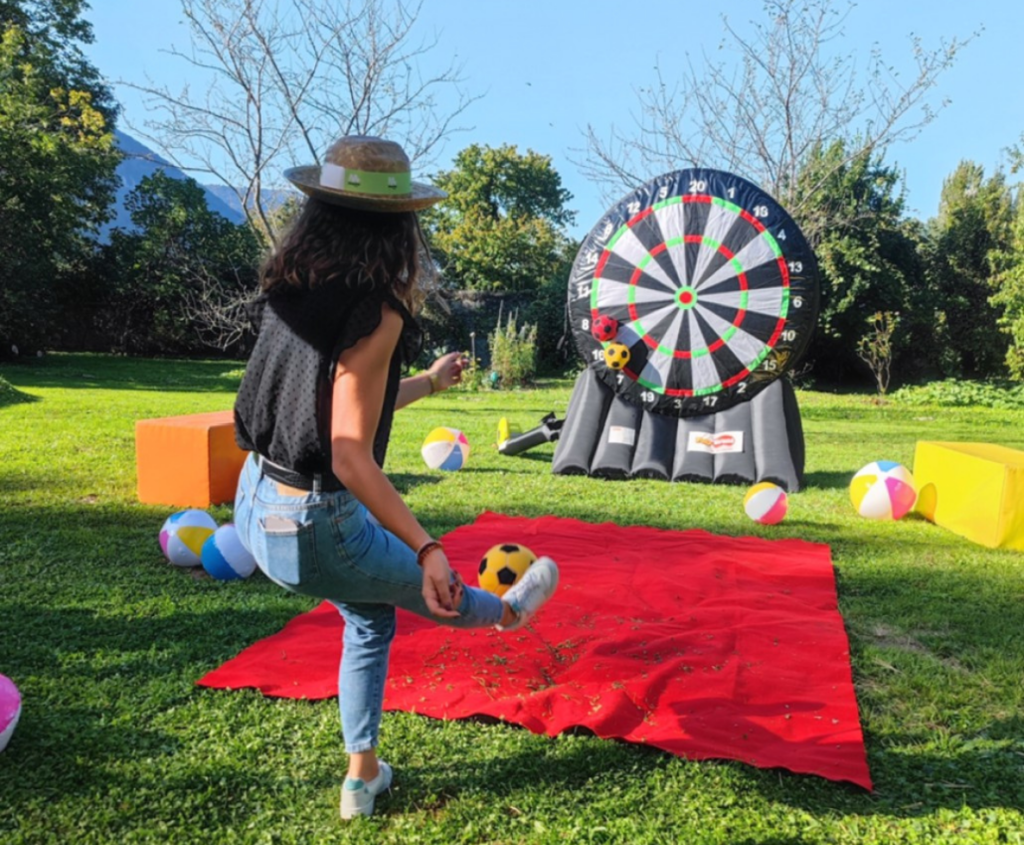 Organisation de team building avec cible géante